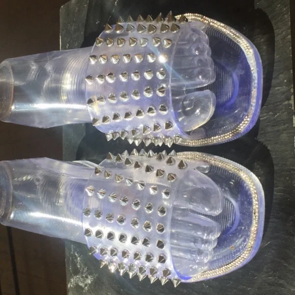 Clear Spiked jelly sandals - Picture 5 of 7